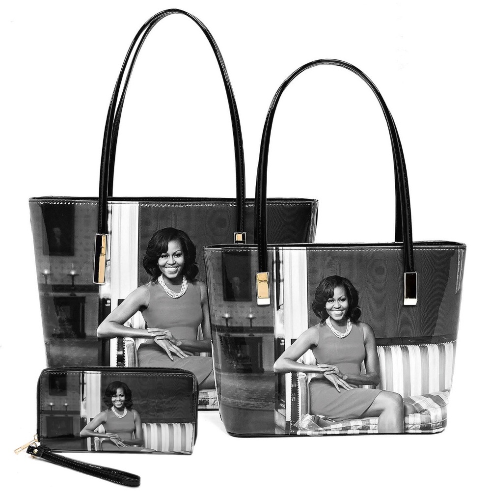 3-in-1 Twin Tote Wallet SET, Michelle Obama